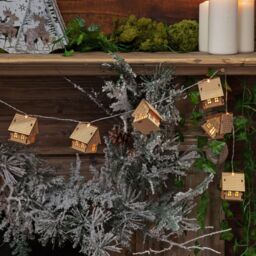 Widdop Christmas LED String Lights Decorations Battery Operated - XMas Houses in Medium Beige - thumbnail 3