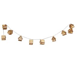 Widdop Christmas LED String Lights Decorations Battery Operated - XMas Houses in Medium Beige
