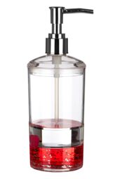 Orsina Floating Hearts Acrylic Hearts Lotion Dispenser in Clear