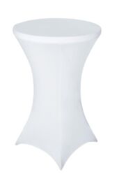 "Neel Blue Cocktail Spandex Tablecloth High Top Round Table Cover, 32"" x 43"" in White" - thumbnail 1