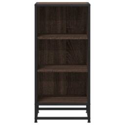 Berkfield Home Sideboard Brown Oak 35.5x35x76 cm Engineered Wood & Metal - thumbnail 4