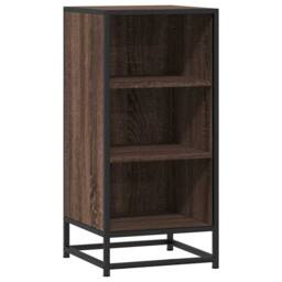 Berkfield Home Sideboard Brown Oak 35.5x35x76 cm Engineered Wood & Metal - thumbnail 3