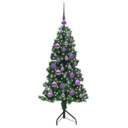 Berkfield Home Corner Artificial Christmas Tree Green 120 cm PVC & Metal - thumbnail 3