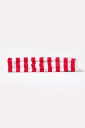 Homescapes Cotton Thick Stripe Floor Cushion in Red - Size: 50 cm x 50 cm - thumbnail 5