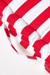 Homescapes Cotton Thick Stripe Floor Cushion in Red - Size: 50 cm x 50 cm - thumbnail 4