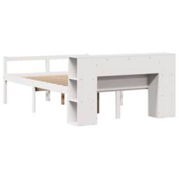Berkfield Home Bookcase Bed without Mattress White 135x190 cm Double Solid Wood Pine - thumbnail 6