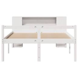 Berkfield Home Bookcase Bed without Mattress White 135x190 cm Double Solid Wood Pine - thumbnail 4