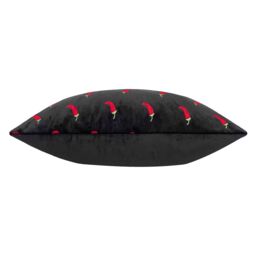 Furn Chillies Embroidered Cushion in Black - Size: 40 cm x 60 cm - thumbnail 4