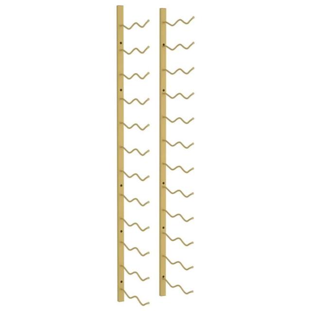 Berkfield Home Wall Mounted Wine Rack for 24 Bottles Gold Iron - image 1