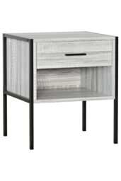 Home Discount Vida Designs Brooklyn 1 Drawer Bedside Cabinet Chest Of Drawers Storage Bedroom Furniture in Grey - thumbnail 8