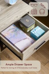 Home Discount Vida Designs Brooklyn 1 Drawer Bedside Cabinet Chest Of Drawers Storage Bedroom Furniture in Grey - thumbnail 5