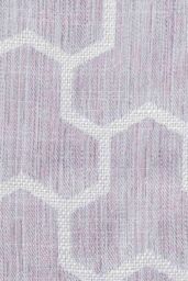 Homescapes Geometric Jacquard Blackout Eyelet Curtain Pair in Lilac - Size: 228 cm width x 183 cm drop - thumbnail 2