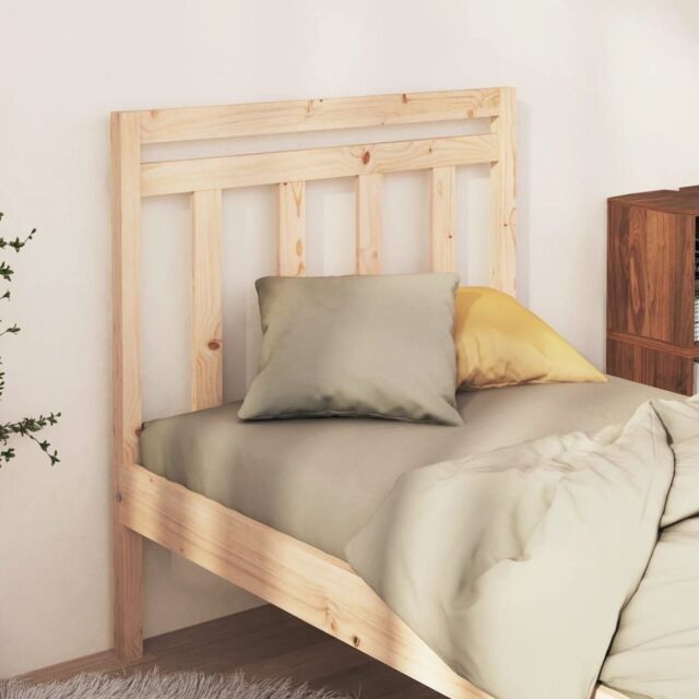 Berkfield Home Bed Headboard 106x4x100 cm Solid Wood Pine in Brown - Size: 106 x 4 x 100 cm - image 1