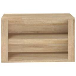 Berkfield Home Shoe Rack Sonoma Oak 75x35x45 cm Engineered Wood in Light Brown - Size: 75 x 35 x 45 cm - thumbnail 5