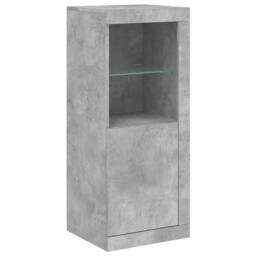 Berkfield Home Sideboards with LED Lights 3 pcs Concrete Grey Engineered Wood - thumbnail 7