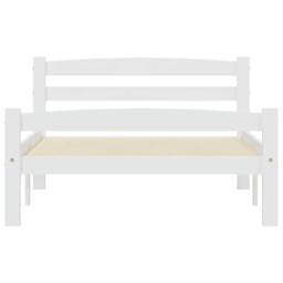 Berkfield Home Modern Bed Frame White Solid Pinewood 90x200 cm - thumbnail 4