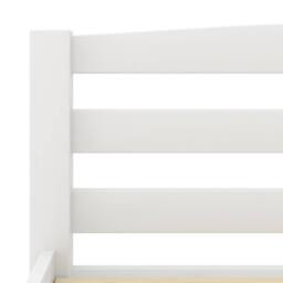 Berkfield Home Modern Bed Frame White Solid Pinewood 90x200 cm - thumbnail 6