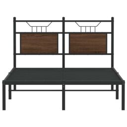 Berkfield Home Bed Frame without Mattress Brown Oak 120x200 cm Engineered Wood - Size: Small Double - thumbnail 6