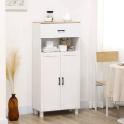 NESTLUNE Kitchen Cupboard Storage Cabinet with Drawer in White - Size: 100 cm x 15 cm - thumbnail 4