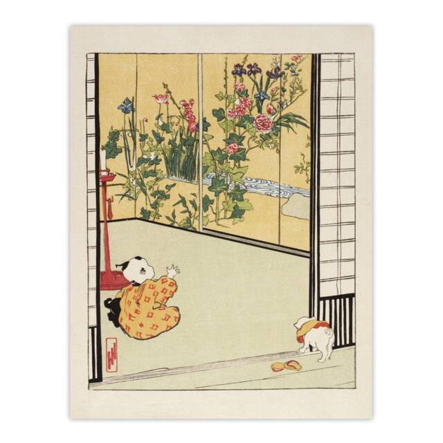 "Artery8 Helen Hyde Japanese Home Interior Decoration Wall Art Print - Size: W12"" x H16""" - image 1