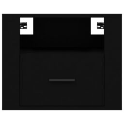 Berkfield Home Wall-mounted Bedside Cabinets 2 pcs Black 50x36x40 cm - Size: 50 x 36 x 40 cm - thumbnail 6