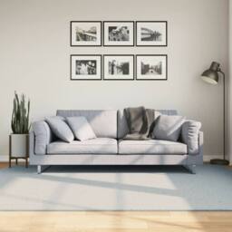 Berkfield Home Rug HUARTE Short Pile Soft & Washable Blue 160x230 cm - Size: Medium - thumbnail 2