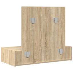 Berkfield Home Wall Hanging Dressing Table Sonoma Oak 83x40x70 cm in Beige - Size: 83 x 40 x 70 cm - thumbnail 8