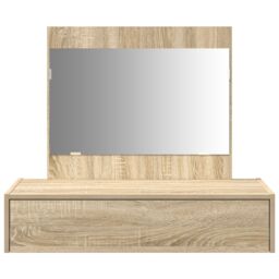 Berkfield Home Wall Hanging Dressing Table Sonoma Oak 83x40x70 cm in Beige - Size: 83 x 40 x 70 cm - thumbnail 6