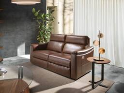 Angel Cerda Round Corner Side Table Walnut Veneer Top & Black - thumbnail 6