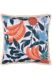 Furn Cypressa Floral Mosaic 100% Cotton Cushion in Lilac - Size: 50 cm x 50 cm