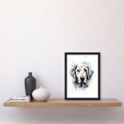 "Artery8 Wall Art Print Dalmatian Lovers Gift Watercolour Pet Portrait Painting Artwork Art Framed - Size: W12"" x H16""" - thumbnail 4