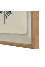 KDMD Flora & Fauna Beech Fern Linen Wall Art with Beaded Frame in Brown - thumbnail 2