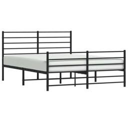 Berkfield Home Metal Bed Frame with Headboard & Footboard Black 160x200 cm - thumbnail 5