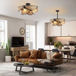 Garwarm 7- Blade 51cm Ceiling Fan with Remote Control & Light Kit Included in Black - thumbnail 7