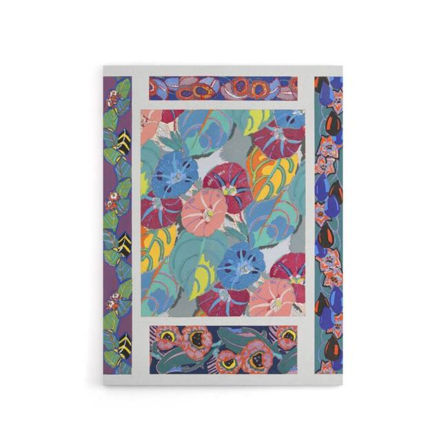 "Artery8 Vibrant Flower Pattern Benedictus Vintage Canvas Wall Art - Size: W18"" x H24""" - image 1