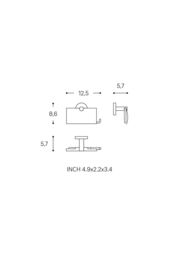 Cosmic Toilet Roll Holder with Cover Chrome Hidden Fixings Start Collection in Grey - thumbnail 5