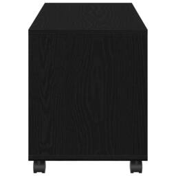 Berkfield Home Stunning End Table with Wheels Black Oak 72x33x42, 5 cm Engineered Wood - thumbnail 5