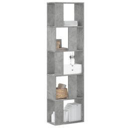 Berkfield Home Bookcase 5-Tier Concrete Grey 45x23.5x162.5 cm Engineered Wood - thumbnail 1