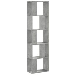 Berkfield Home Bookcase 5-Tier Concrete Grey 45x23.5x162.5 cm Engineered Wood - thumbnail 2