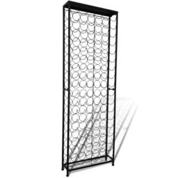Berkfield Home Wine Rack for 108 Bottles Metal in Black - thumbnail 2