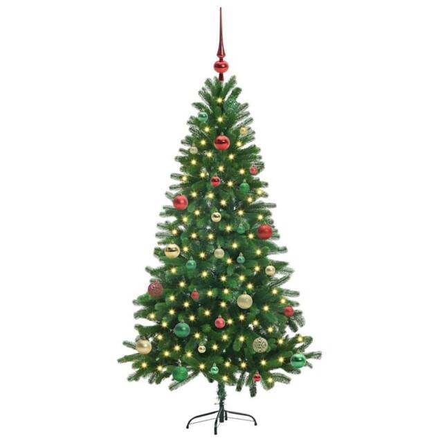 Berkfield Home Realistic Christmas Tree with 150 LEDs with Stand Green 150 cm PE - image 1