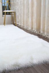 Living and Home 60Cm x 120Cm Dwayne Handmade White Rug - Size: 60 cm x 120 cm - thumbnail 3