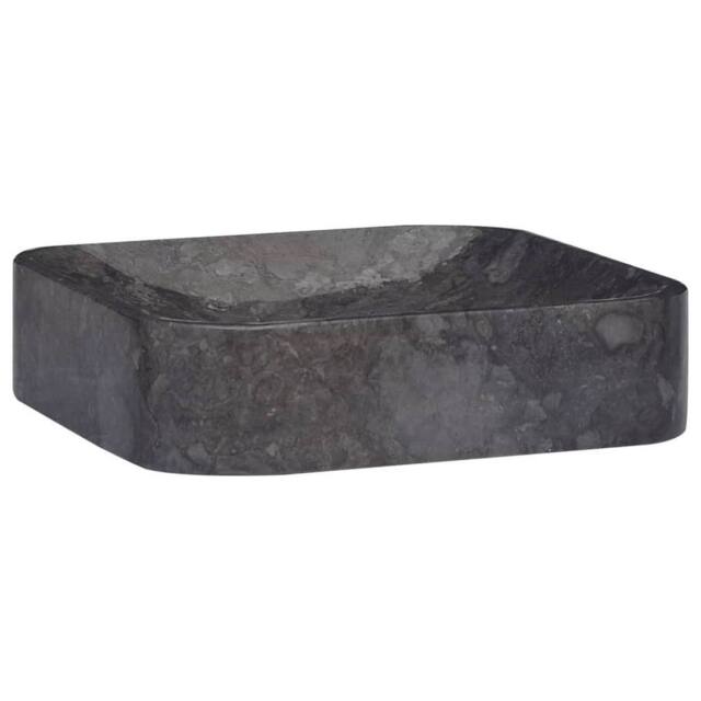 Berkfield Home Sink Black 40x40x10 cm Marble - Size: 40 x 40 x 10 cm - image 1