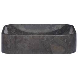 Berkfield Home Sink Black 40x40x10 cm Marble - Size: 40 x 40 x 10 cm - thumbnail 4