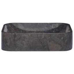 Berkfield Home Sink Black 40x40x10 cm Marble - Size: 40 x 40 x 10 cm - thumbnail 2