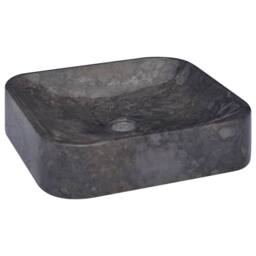 Berkfield Home Sink Black 40x40x10 cm Marble - Size: 40 x 40 x 10 cm - thumbnail 5