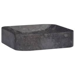 Berkfield Home Sink Black 40x40x10 cm Marble - Size: 40 x 40 x 10 cm