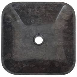 Berkfield Home Sink Black 40x40x10 cm Marble - Size: 40 x 40 x 10 cm - thumbnail 6