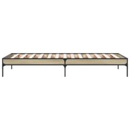 Berkfield Home Bed Frame without Mattress Sonoma Oak 100x200 cm in Light Brown - thumbnail 5
