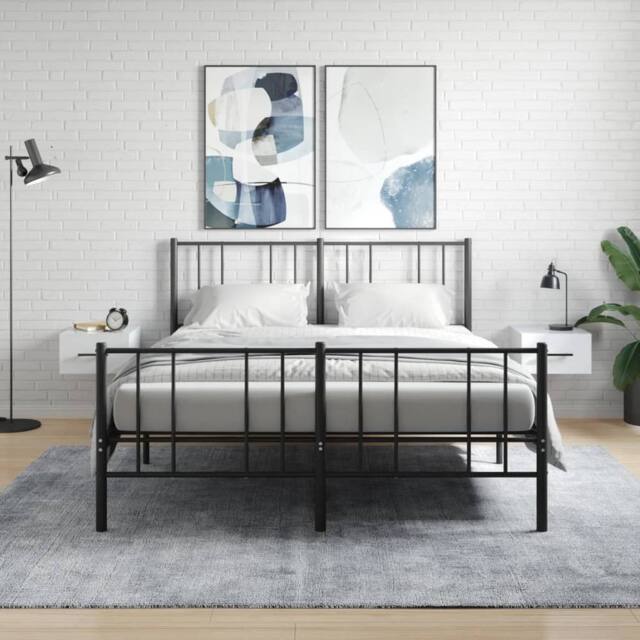Berkfield Home Wall-mounted Bedside Cabinets 2 pcs White 35x35x20 cm - Size: 35 x 35 x 20 cm - image 1